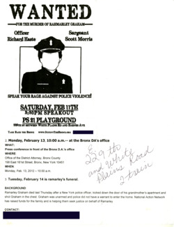 Ramarley Graham protest flyer